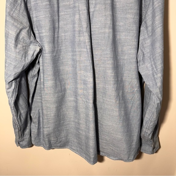 Eddie Bauer Blue Cotton Button Down Shirt Size 2XL - Picture 6 of 9